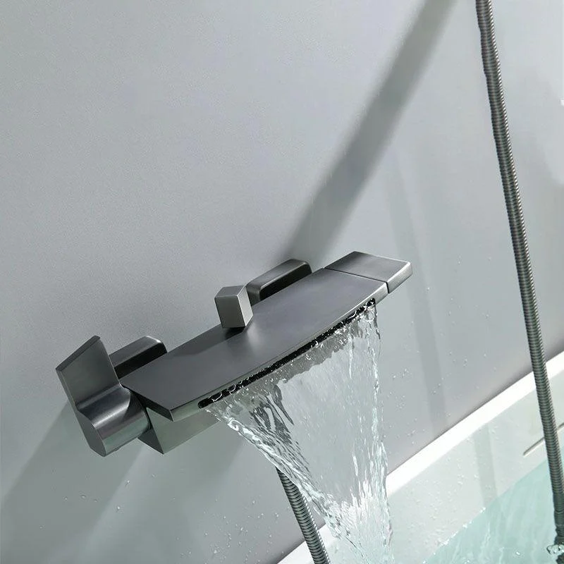 Modern Bathtub Tap Handheld Shower Head Wall-mounted Waterfall Tap -Bathlova