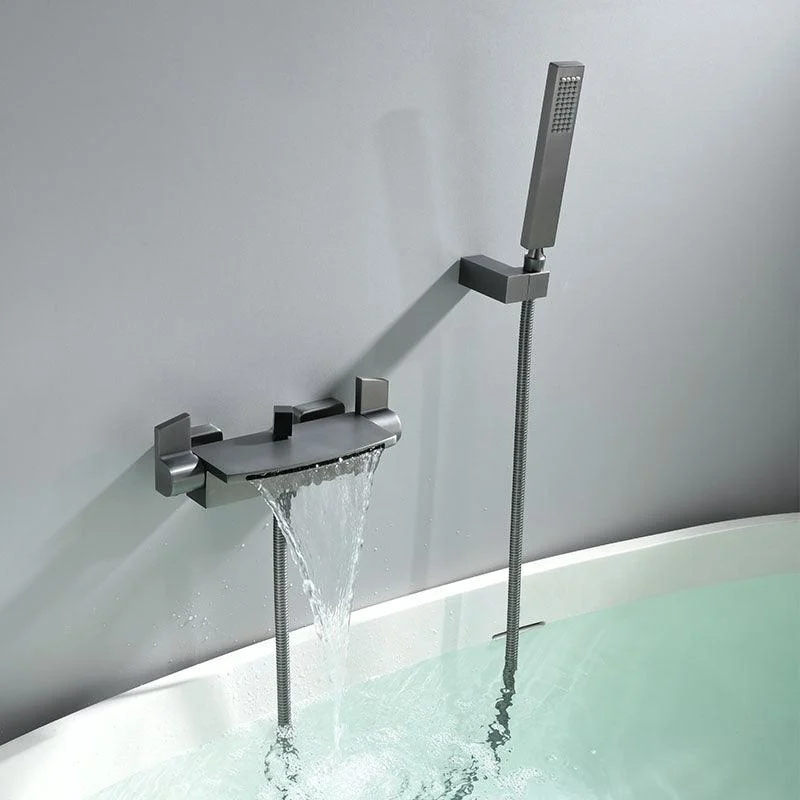 Modern Bathtub Tap Handheld Shower Head Wall-mounted Waterfall Tap -Bathlova