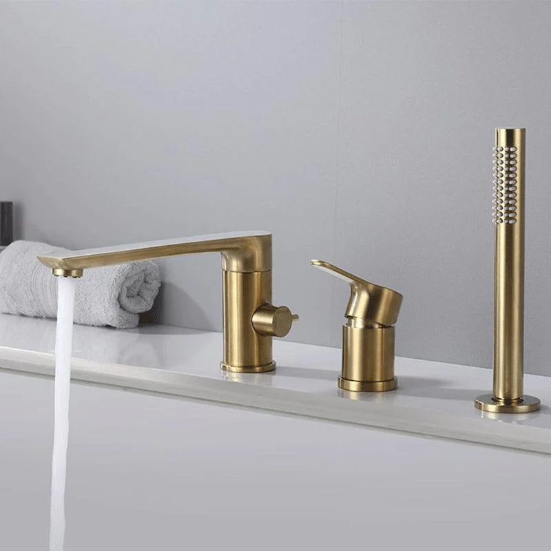 Modern Bathtub Tap Solid Color Deck Mount Roman Tub Taps -Bathlova