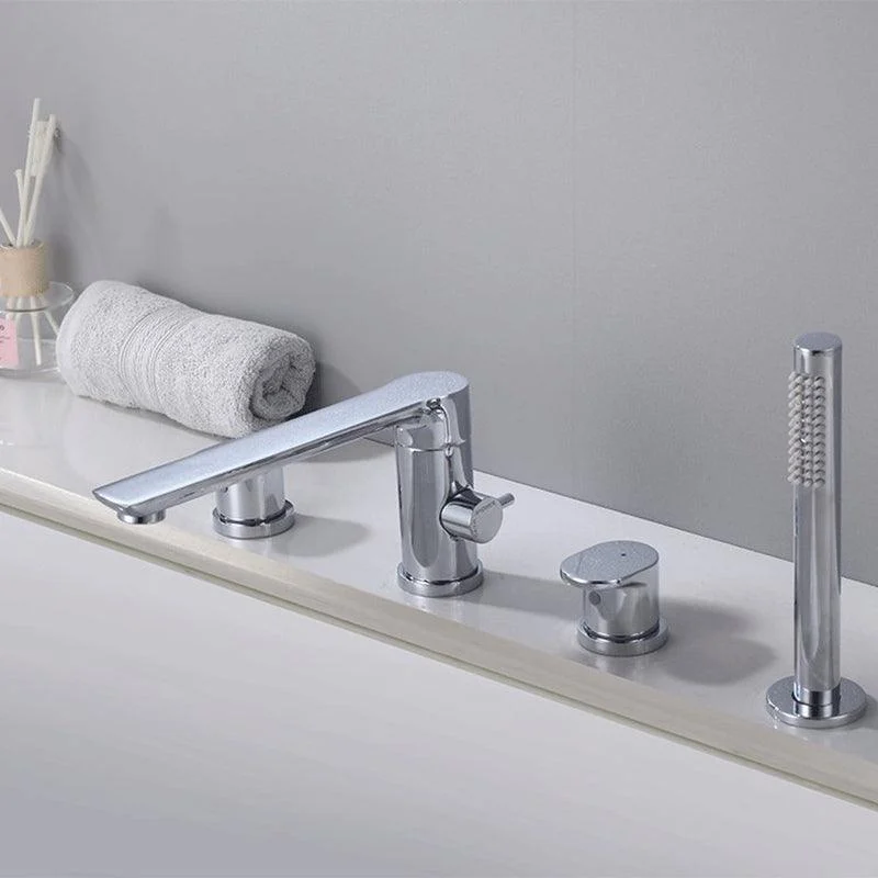 Modern Bathtub Tap Solid Color Deck Mount Roman Tub Taps -Bathlova