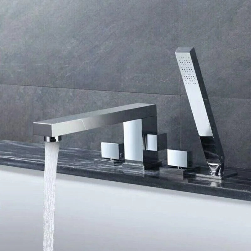 Modern Bathtub Tap Solid Color Deck Mount Roman Tub Taps -Bathlova