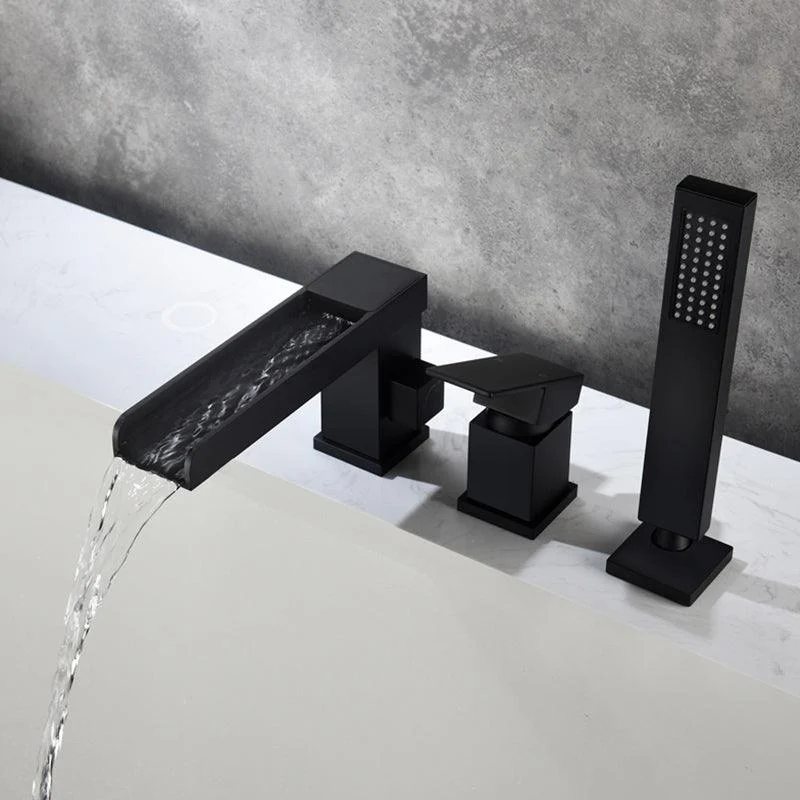 Modern Bathtub Tap Solid Color Deck Mount Roman Tub Taps -Bathlova