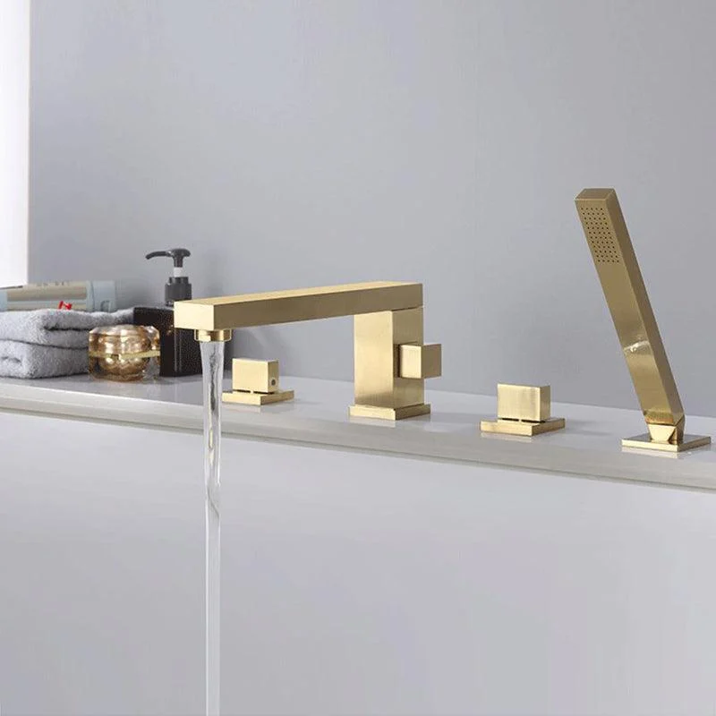 Modern Bathtub Tap Solid Color Deck Mount Roman Tub Taps -Bathlova