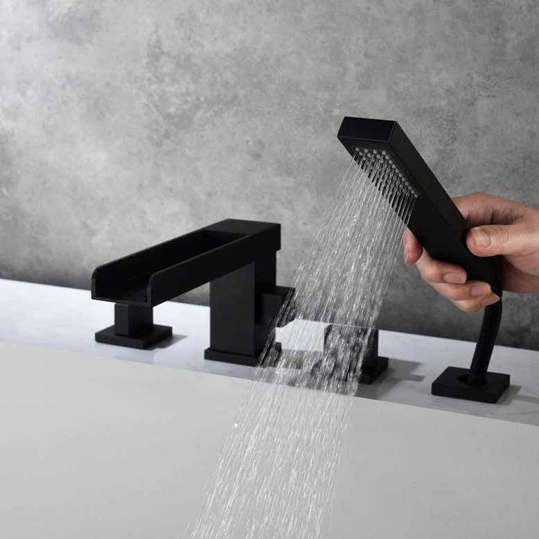 Modern Bathtub Tap Solid Color Deck Mount Roman Tub Taps -Bathlova