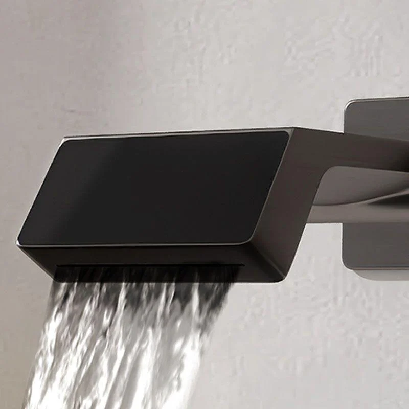 Modern Bathtub Tap Wall-mounted Brass Rotary Handle Tap -Bathlova