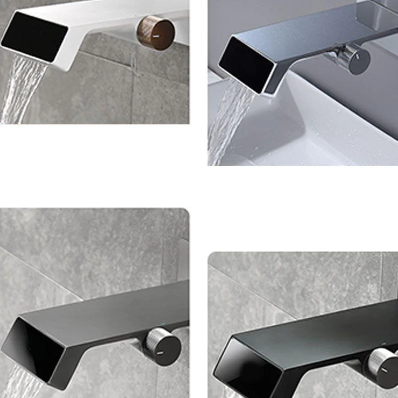 Modern Bathtub Tap Wall-mounted Brass Rotary Handle Tap -Bathlova