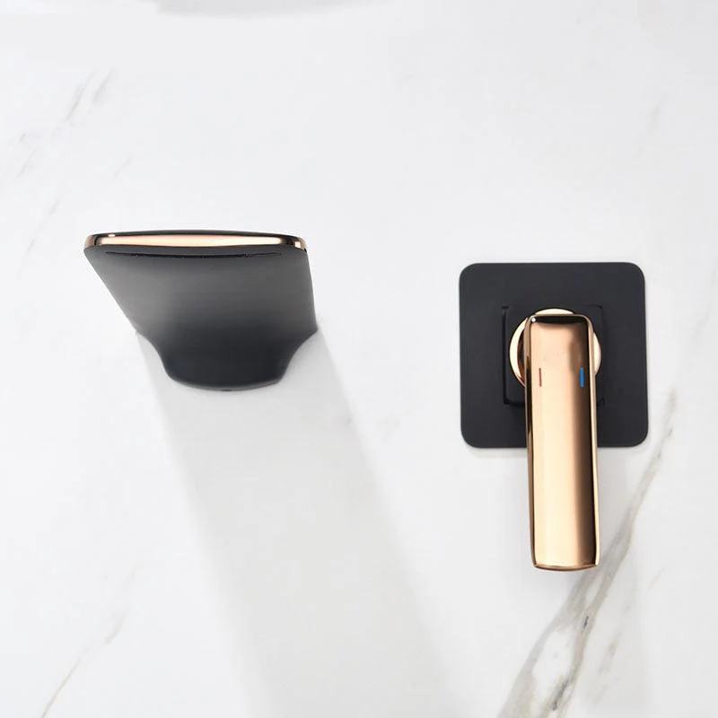 Modern Bathtub Tap Wall-mounted Rod Handle Brass Bathtub Tap -Bathlova