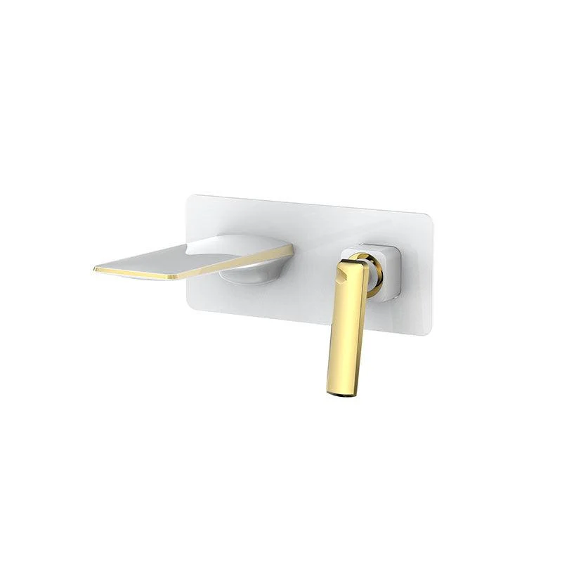 Modern Bathtub Tap Wall-mounted Rod Handle Brass Bathtub Tap -Bathlova