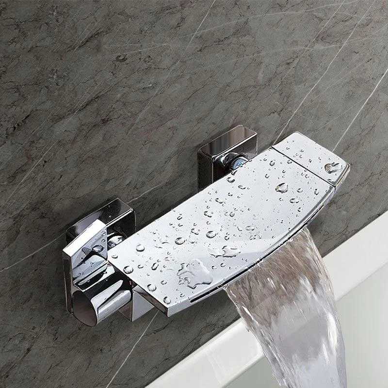 Modern Bathtub Tap Waterfall Handheld Shower Head Bathtub Tap -Bathlova