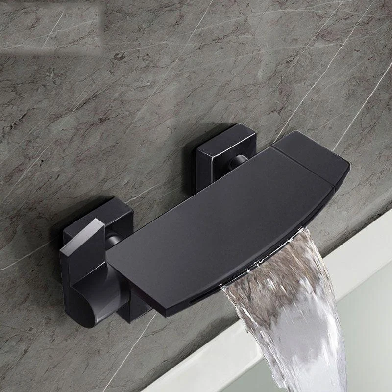 Modern Bathtub Tap Waterfall Handheld Shower Head Bathtub Tap -Bathlova