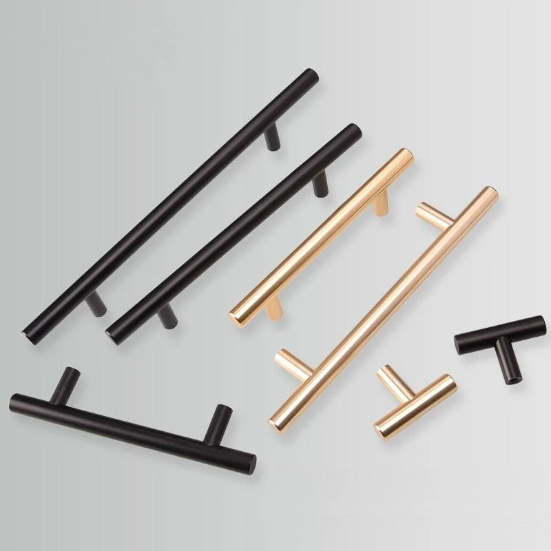 Modern Black & Gold Cabinet and Drawer Handles -Bathlova