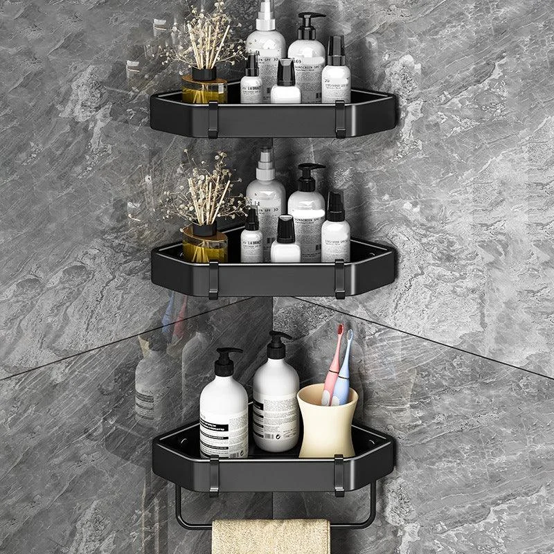 Modern Black and White Metal Bath Hardware Set Bath Shelf Bathroom Hardware Set -Bathlova