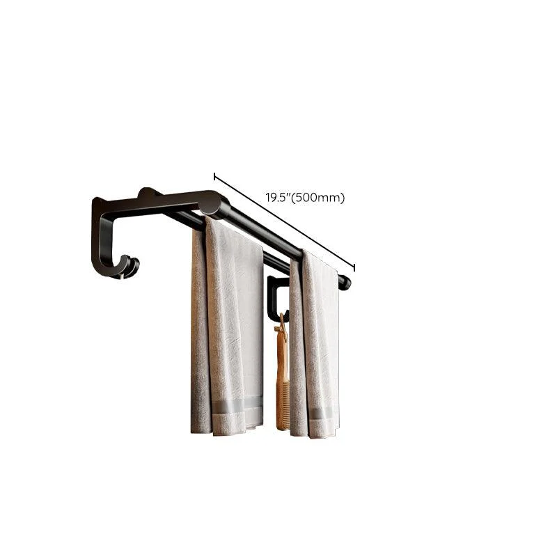 Modern Black Bath Hardware Set Towel Bar Bathroom Hardware Set -Bathlova