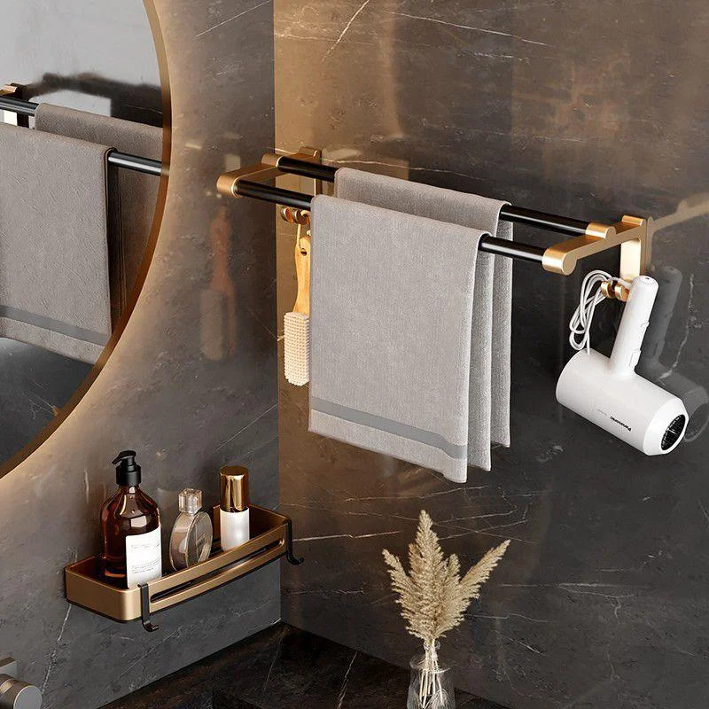 Modern Black Bath Hardware Set Towel Bar Bathroom Hardware Set -Bathlova