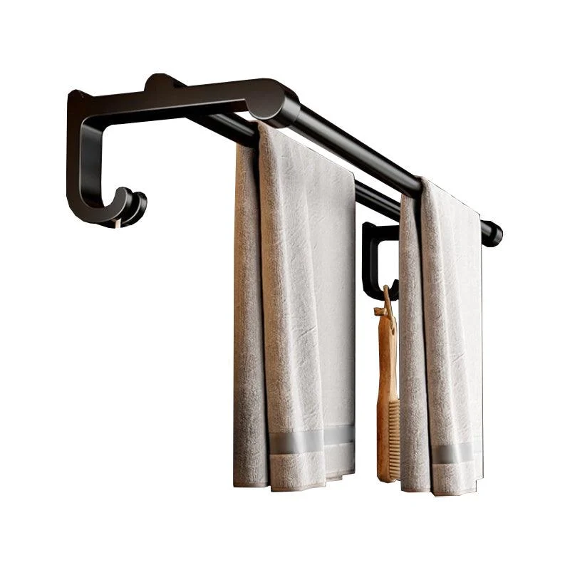 Modern Black Bath Hardware Set Towel Bar Bathroom Hardware Set -Bathlova