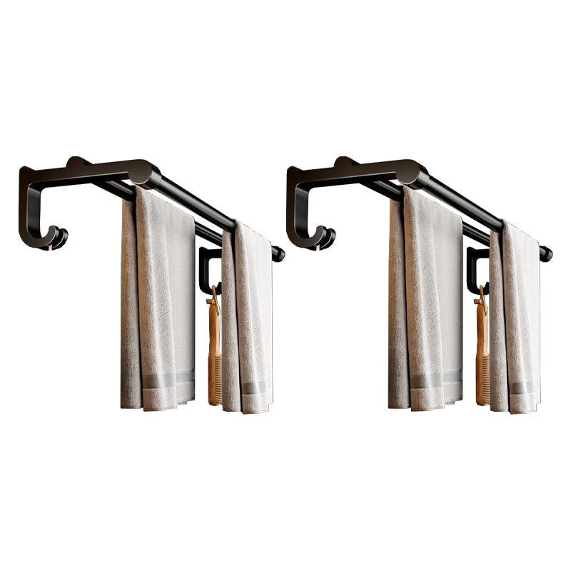 Modern Black Bath Hardware Set Towel Bar Bathroom Hardware Set -Bathlova