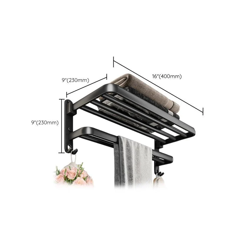 Modern Black Bathroom Accessory Kit Towel Bar Bathroom Hardware -Bathlova