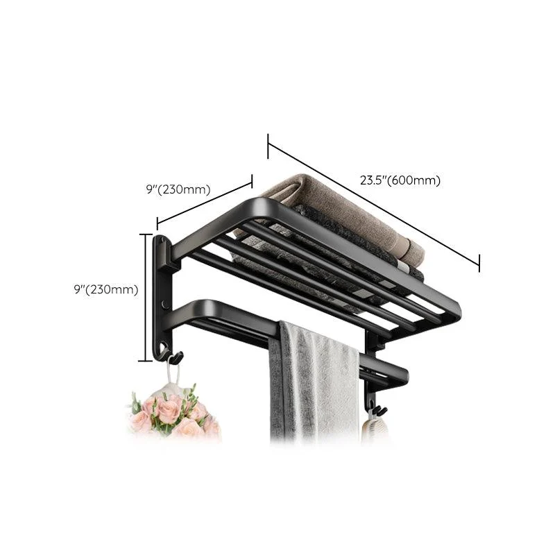 Modern Black Bathroom Accessory Kit Towel Bar Bathroom Hardware -Bathlova