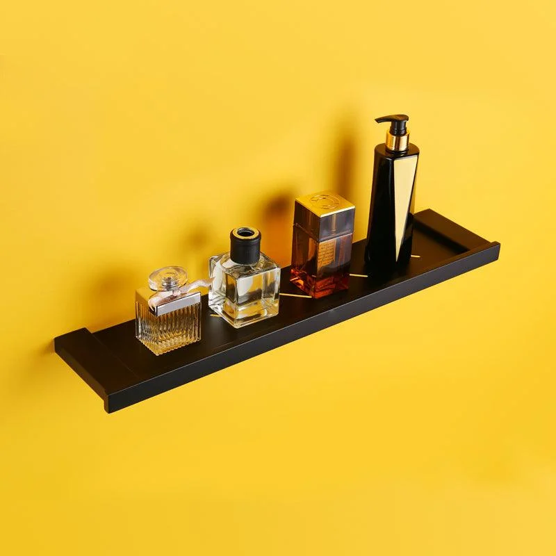 Modern Black Bathroom Accessory Kit with Bath Shelf and Soap Dish -Bathlova