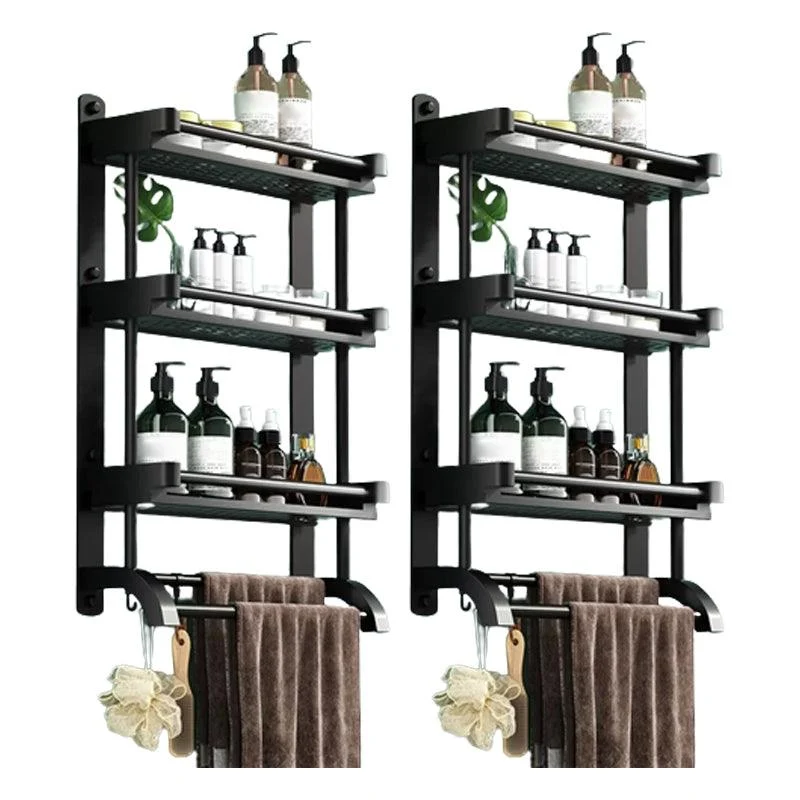 Modern Black Bathroom Accessory Stainless Steel Hardware Set Bath Shelf -Bathlova