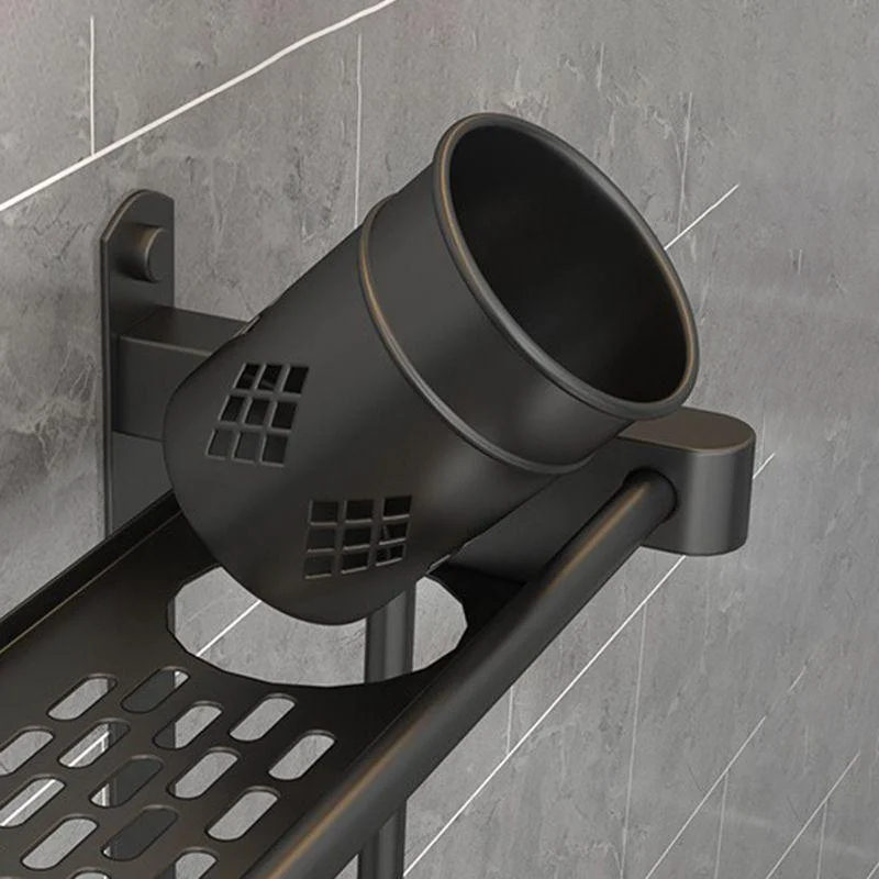 Modern Black Bathroom Accessory Stainless Steel Hardware Set Bath Shelf -Bathlova