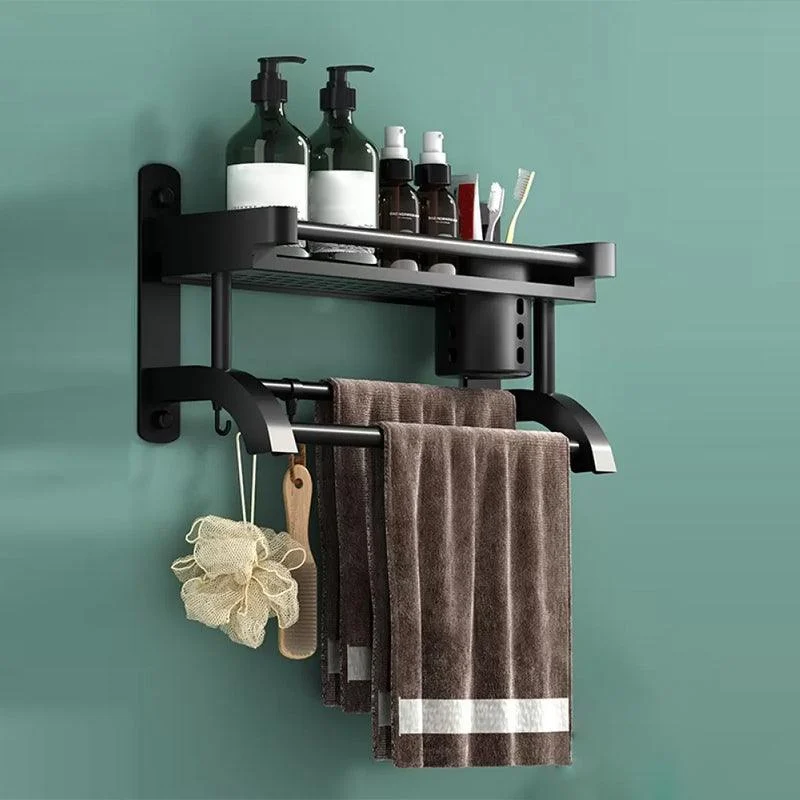 Modern Black Bathroom Accessory Stainless Steel Hardware Set Bath Shelf -Bathlova