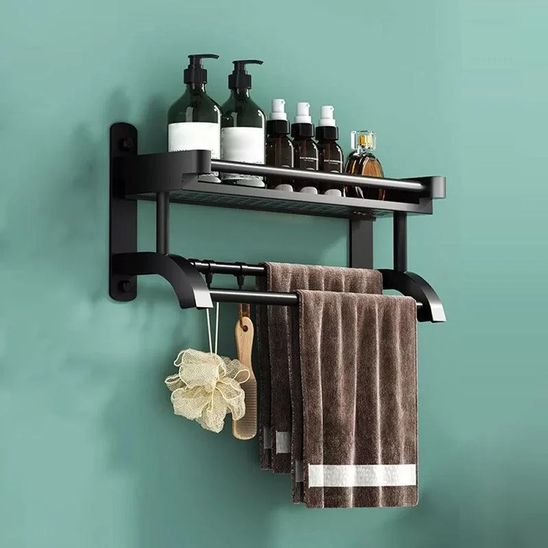 Modern Black Bathroom Accessory Stainless Steel Hardware Set Bath Shelf -Bathlova