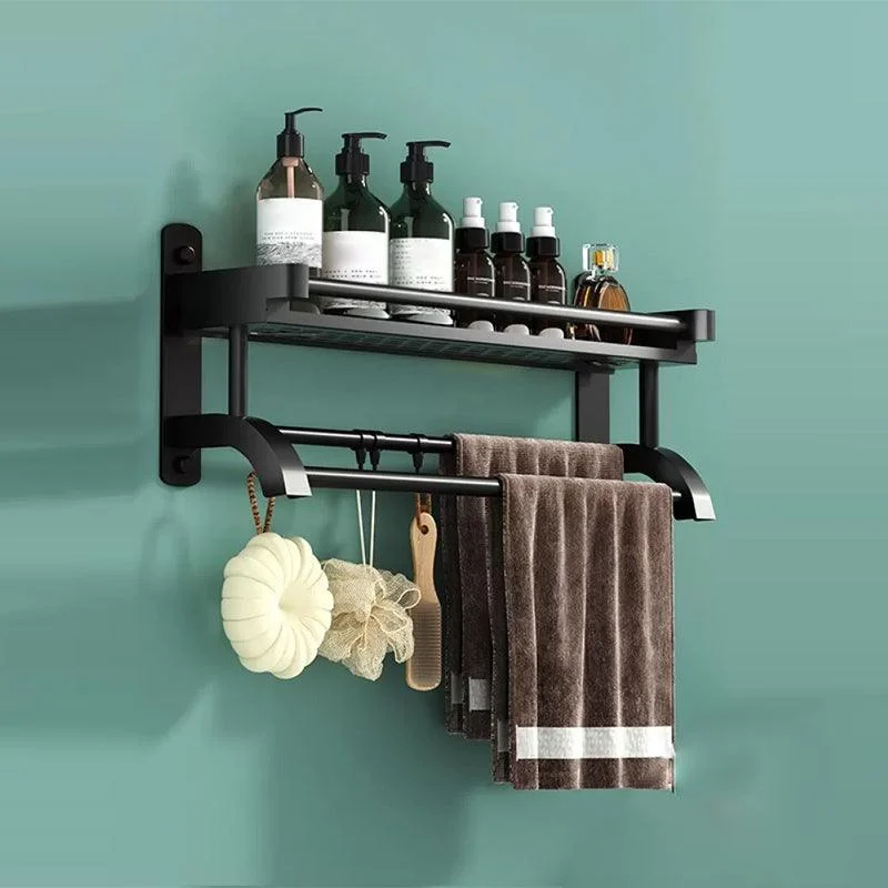 Modern Black Bathroom Accessory Stainless Steel Hardware Set Bath Shelf -Bathlova