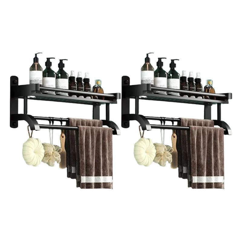 Modern Black Bathroom Accessory Stainless Steel Hardware Set Bath Shelf -Bathlova