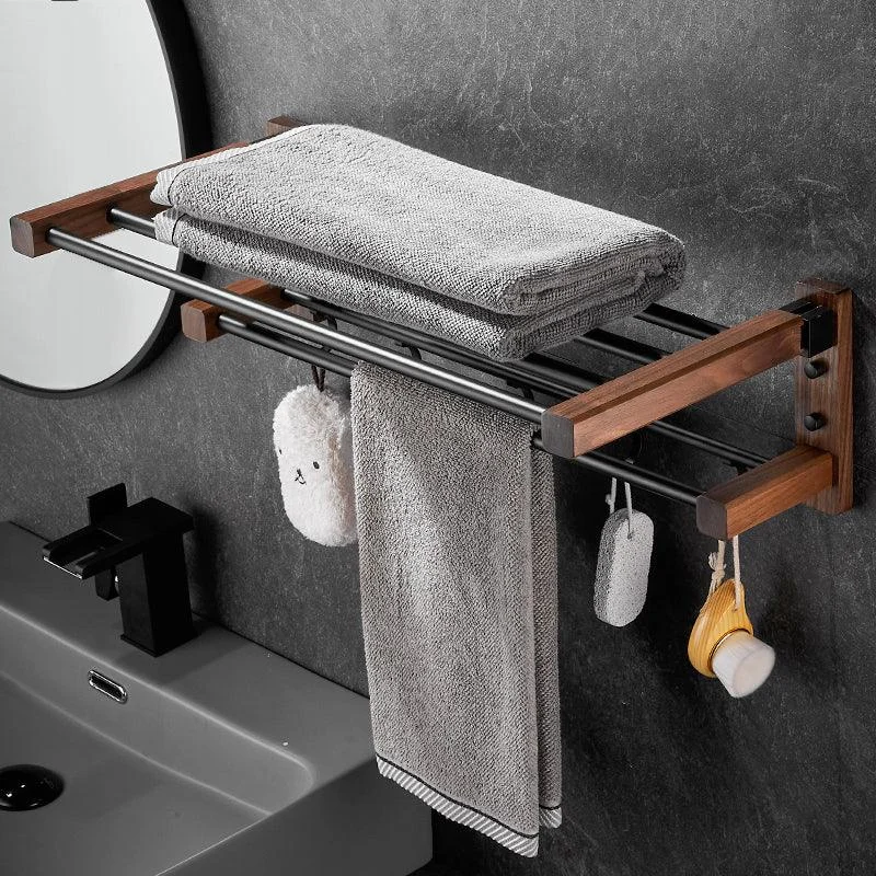 Modern Black Bathroom Set Bath Shelf Towel Bar Bath Hardware Set -Bathlova