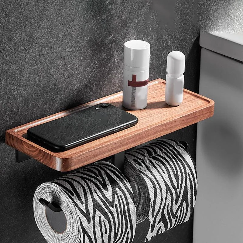 Modern Black Bathroom Set Bath Shelf Towel Bar Bath Hardware Set -Bathlova