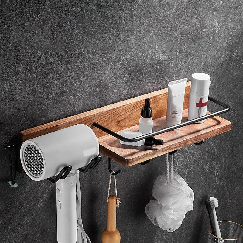 Modern Black Bathroom Set Bath Shelf Towel Bar Bath Hardware Set -Bathlova