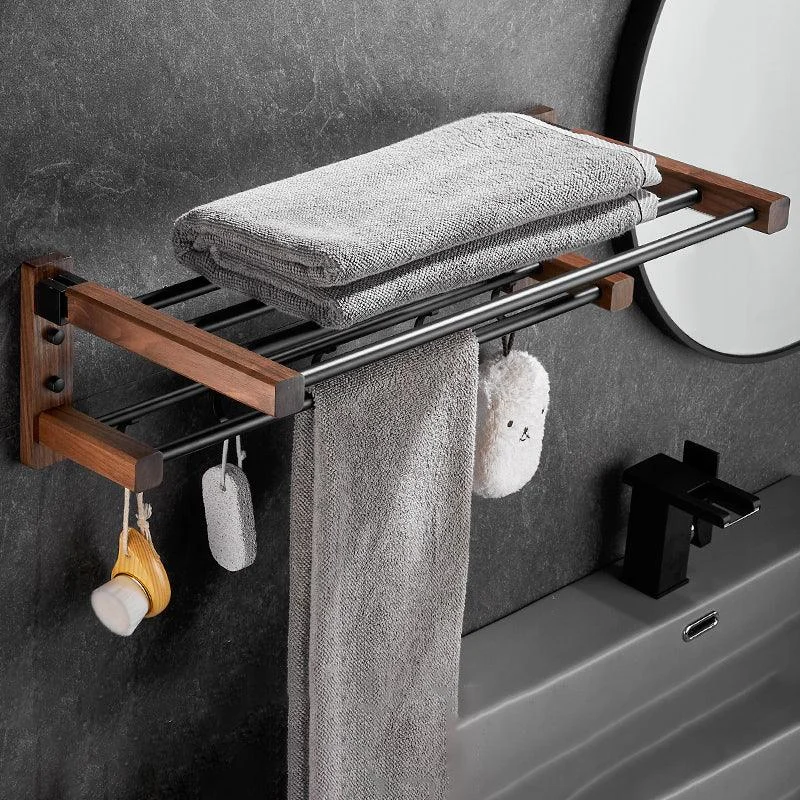 Modern Black Bathroom Set Bath Shelf Towel Bar Bath Hardware Set -Bathlova