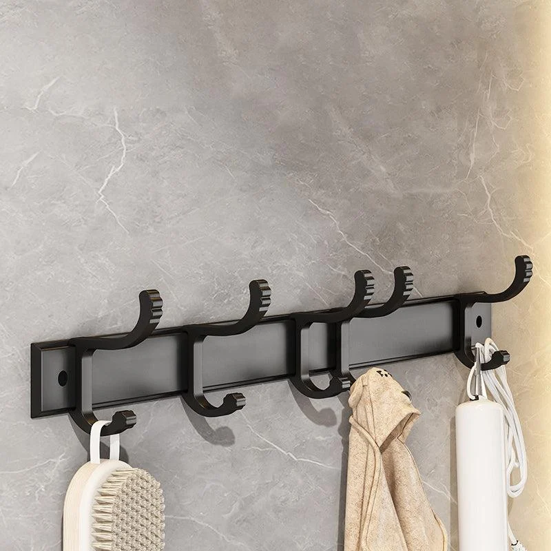 Modern Black Metal Bath Hardware Set Towel Bar Bathroom Hardware Set -Bathlova