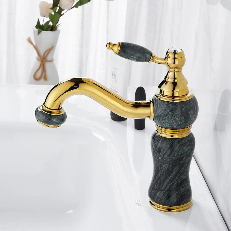 Modern Brass and Marble Bathroom Tap -Bathlova