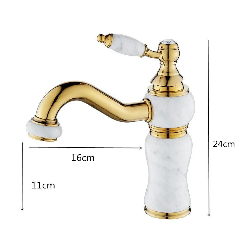 Modern Brass and Marble Bathroom Tap -Bathlova