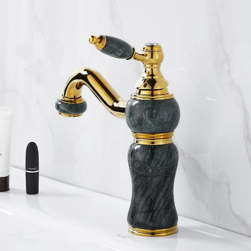 Modern Brass and Marble Bathroom Tap -Bathlova