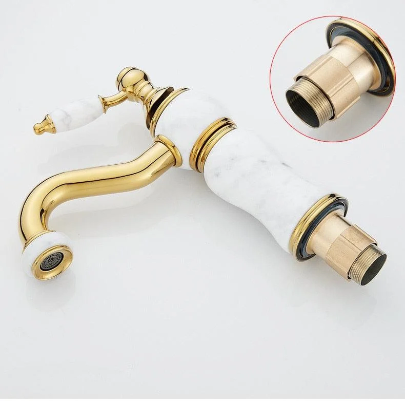 Modern Brass and Marble Bathroom Tap -Bathlova