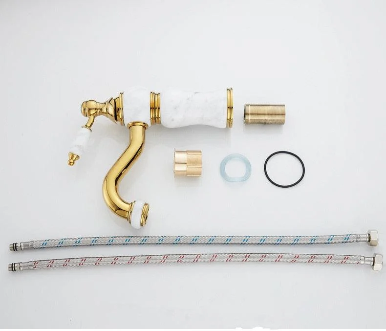 Modern Brass and Marble Bathroom Tap -Bathlova