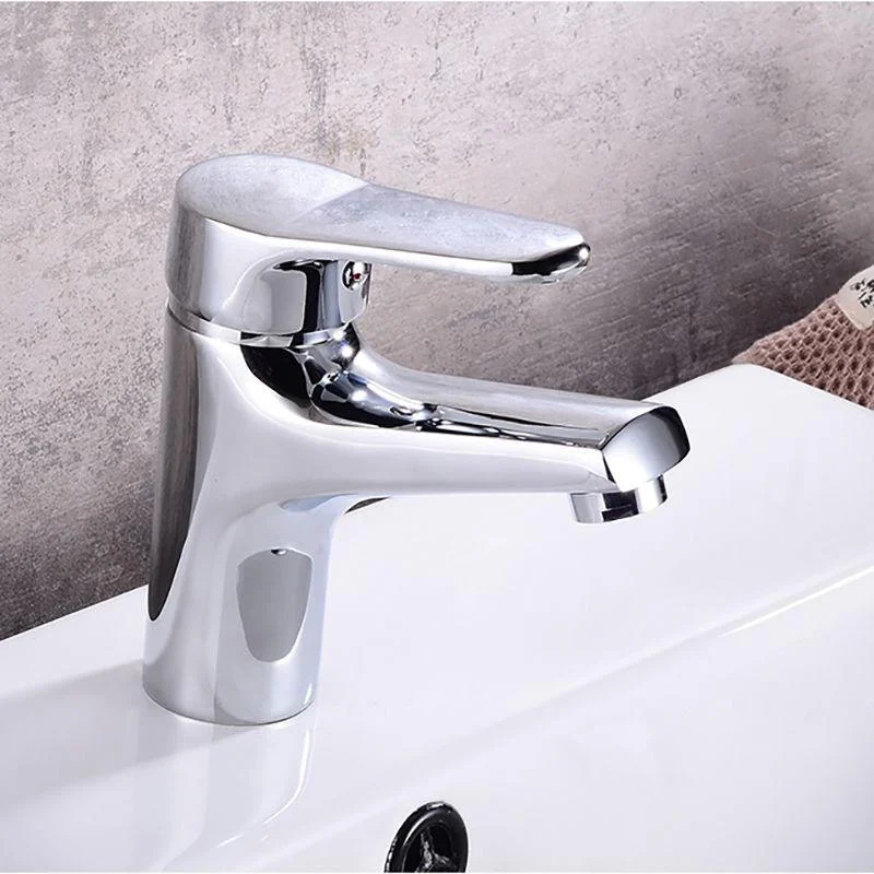 Modern Brass Bathroom Sink Tap Circular Lever Handles Sink Tap -Bathlova