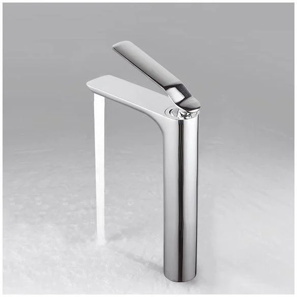 Modern Brass Bathroom Sink Tap Lever Handles Sink Tap with 1 Hole -Bathlova