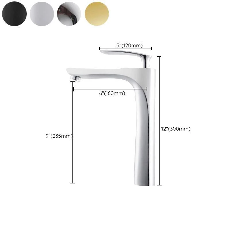 Modern Brass Bathroom Sink Tap Lever Handles Sink Tap with 1 Hole -Bathlova