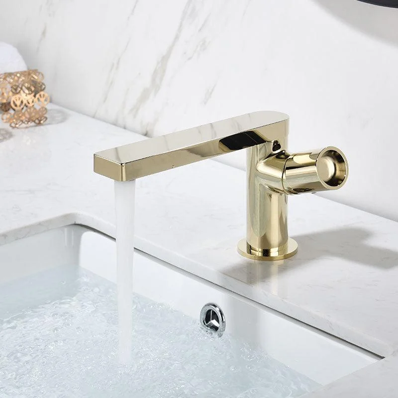 Modern Brass Bathroom Tap Knob Handles Deck-mount Fixed Tap -Bathlova