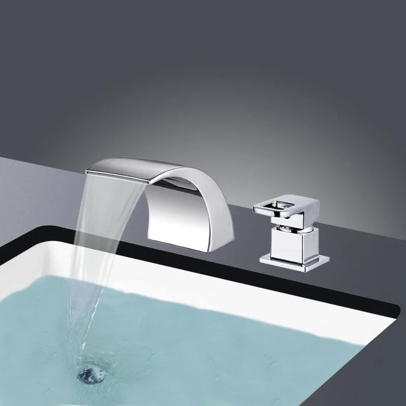 Modern Brass Roman Bathtub Tap Waterfall Spout Tub Tap -Bathlova