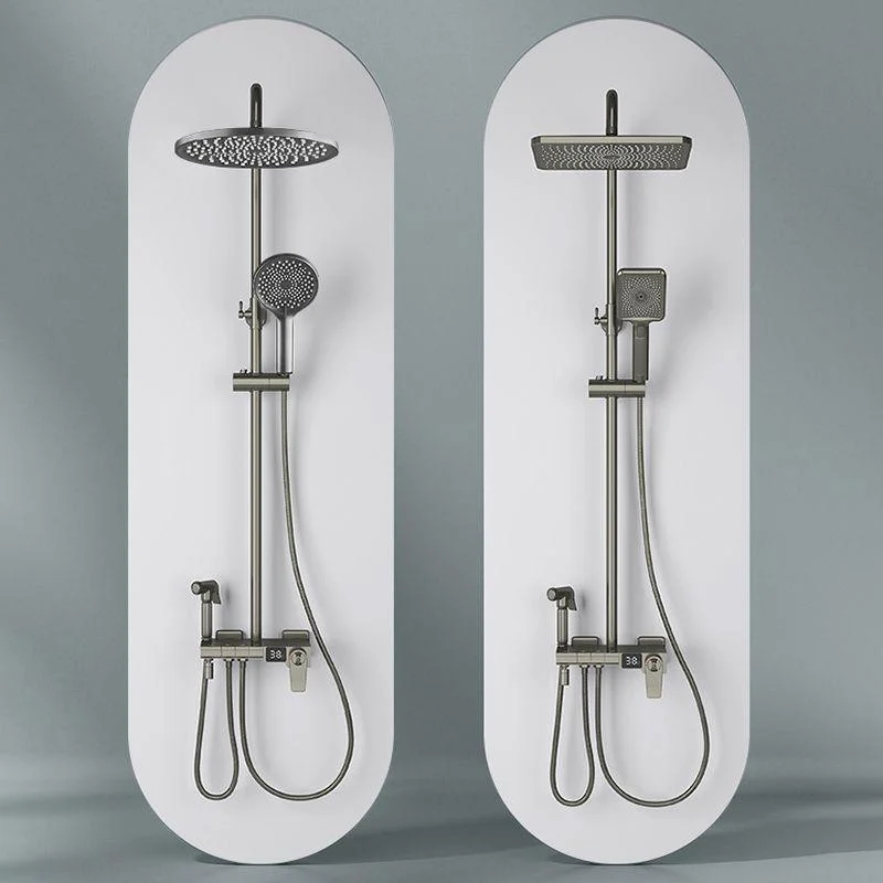 Modern Brass Shower System Adjustable Spray Pattern Shower Set -Bathlova