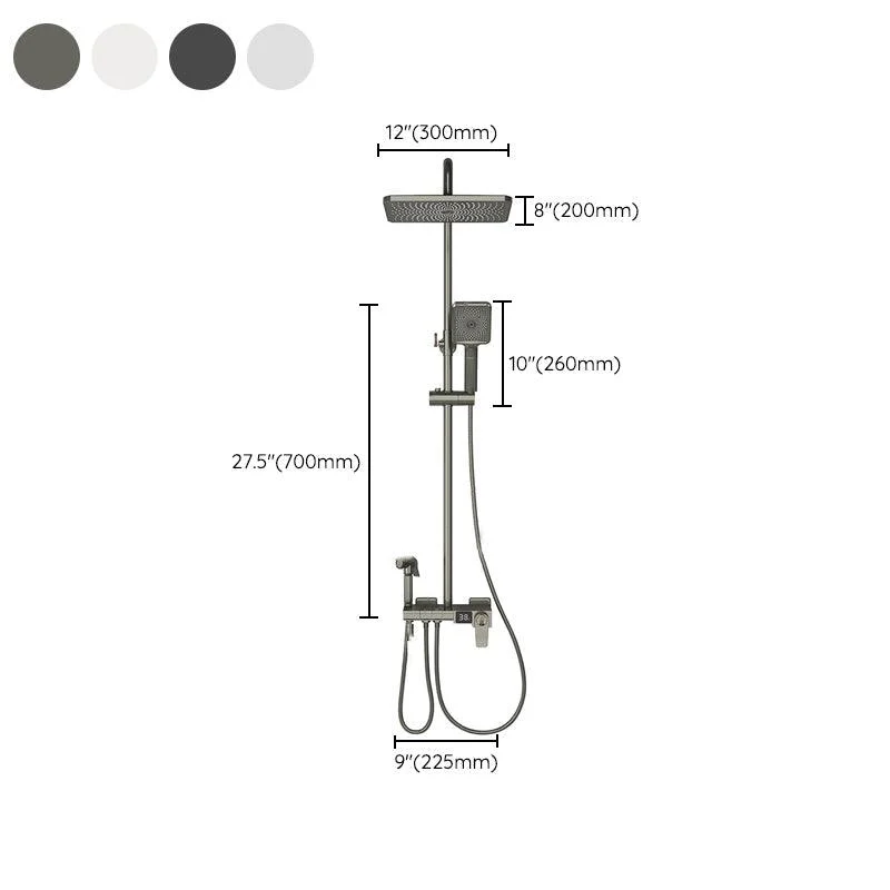 Modern Brass Shower System Adjustable Spray Pattern Shower Set -Bathlova