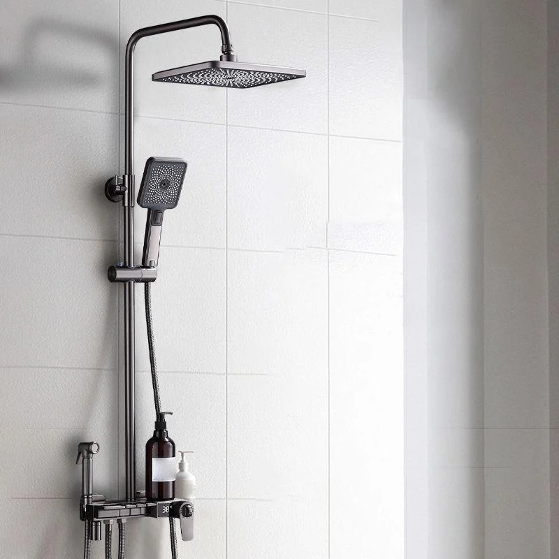 Modern Brass Shower System Adjustable Spray Pattern Shower Set -Bathlova