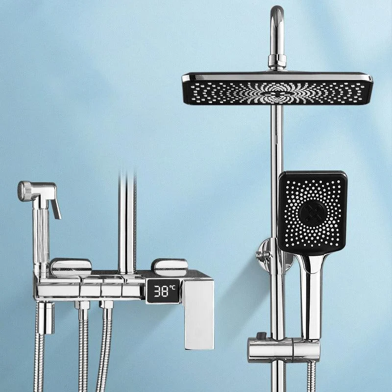 Modern Brass Shower System Adjustable Spray Pattern Shower Set -Bathlova