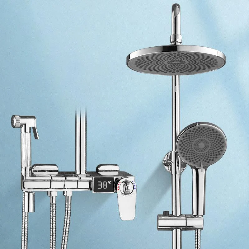 Modern Brass Shower System Adjustable Spray Pattern Shower Set -Bathlova