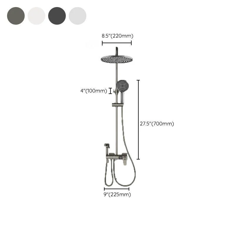 Modern Brass Shower System Adjustable Spray Pattern Shower Set -Bathlova